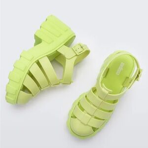 Lime Green Platform Sandals
